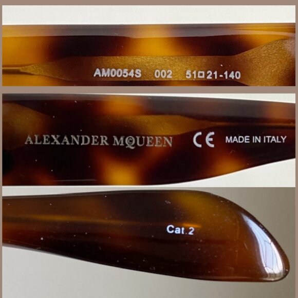 Alexander McQueen Tortoise Shell Sunglasses - AM0054S Preowned - Picture 6 of 13